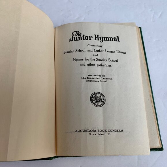 Vintage The Junior Hymnal 1928 Sunday School & Luther League Liturgy Book 1954 P - Picture 5 of 9